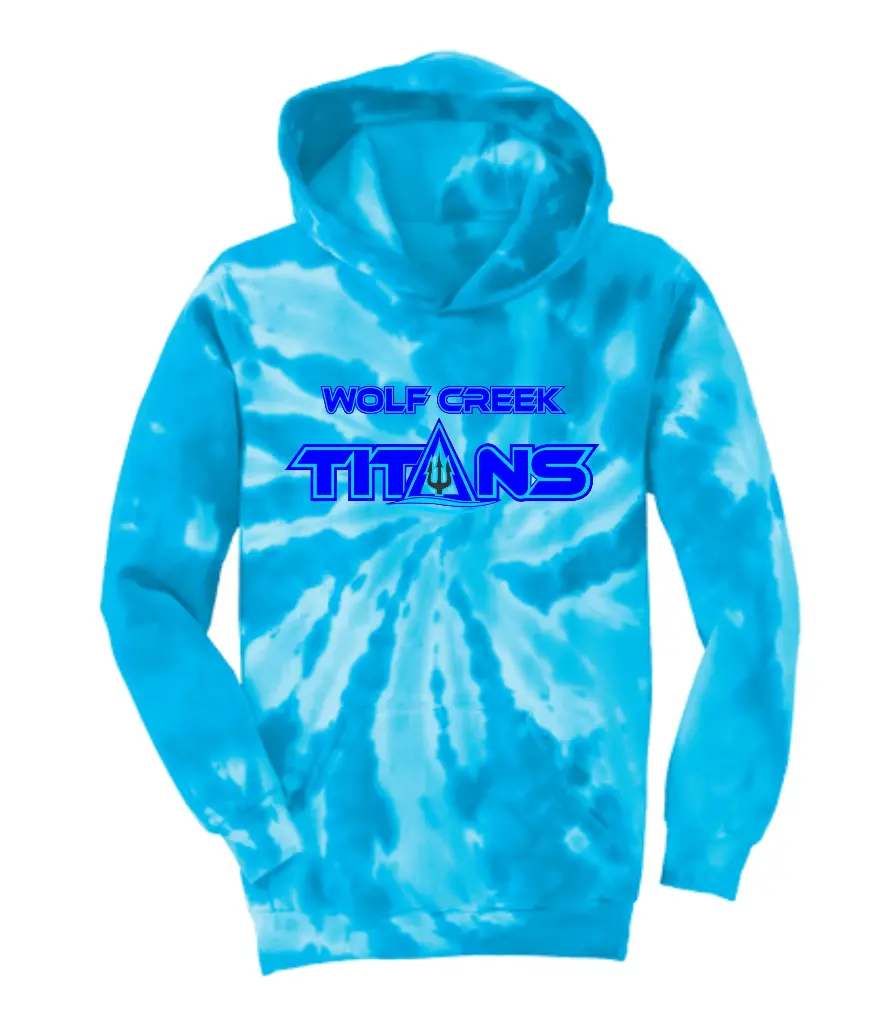 Wolf Creek Swim Tie Dye Hoodie PC146/Y - Turquoise 