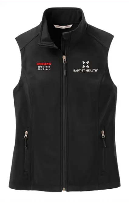 Baptist Louisville Ladies Soft Shell Vest L325 - Black
