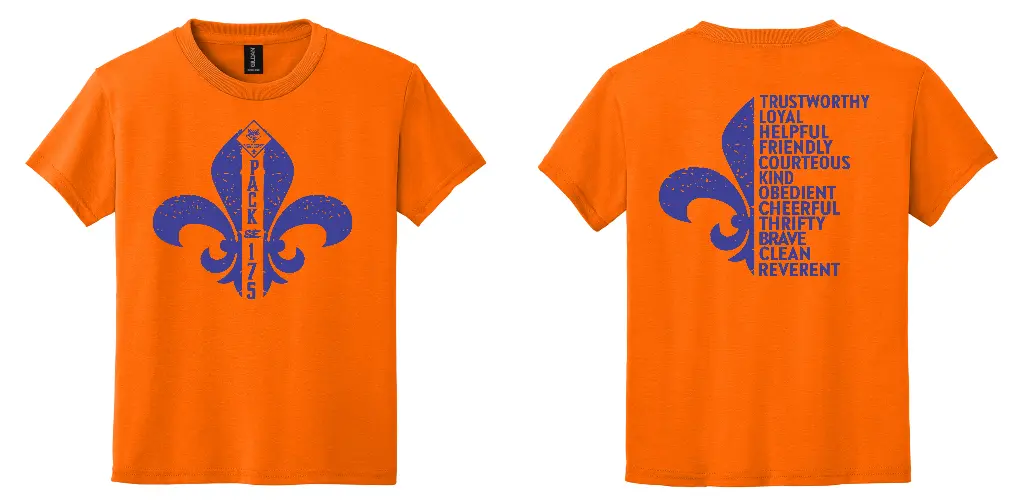 St Edward Cub Scouts Tshirt - Safety Orange 5000