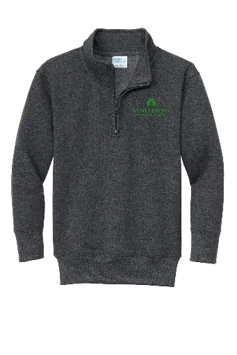 St Martha School Approved Embroidered Dark Heather Grey Pullover - 