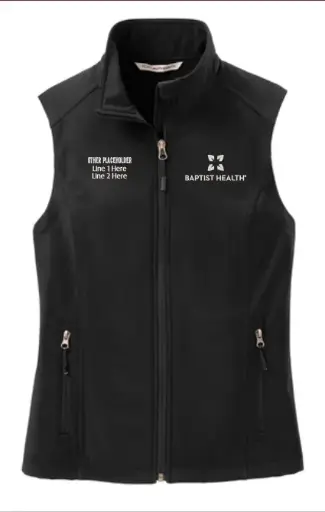 Baptist Louisville Ladies Soft Shell Vest L325 - Black